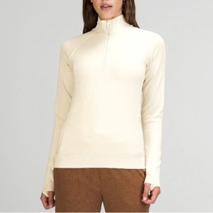 Engineered Warmth Half-Zip in White Opal